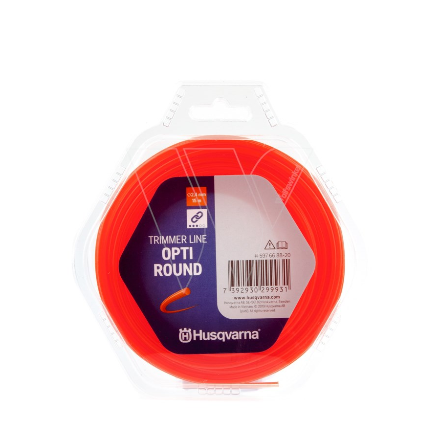 Messineza Verde Husqvarna rotonda 2mm / 15M